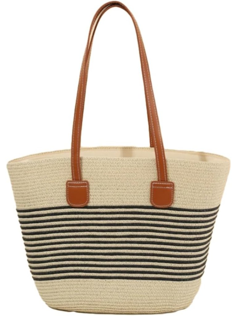 Straw Beach Bag For Women Straw Tote Bag Woven Purses Summer Shoulder Handbag Ra